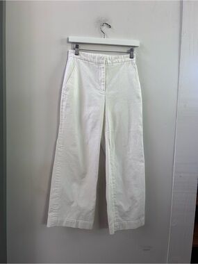 L.K Bennett‎ white wide leg cropped pants 2